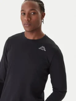 Kappa Komplet longsleeve Logo Saro 37216LW Czarny Regular Fit