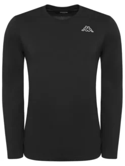 Kappa Komplet longsleeve Logo Saro 37216LW Czarny Regular Fit