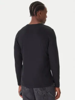 Kappa Komplet longsleeve Logo Saro 37216LW Czarny Regular Fit