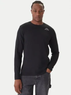 Kappa Komplet longsleeve Logo Saro 37216LW Czarny Regular Fit