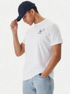 Kappa T-Shirt Ichico 37276JW Biały Regular Fit