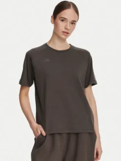 Kappa T-Shirt 34258QW Brązowy Regular Fit