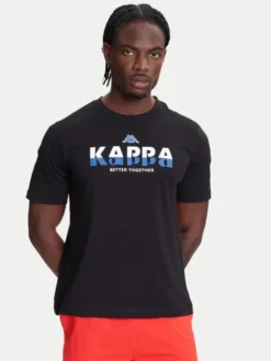 Kappa T-Shirt 351U8KW 005 Czarny Regular Fit