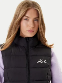 KARL LAGERFELD Bezrękawnik A1W15048 Czarny Regular Fit