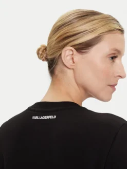 KARL LAGERFELD Bluza A4W20045 Czarny Regular Fit