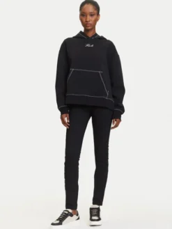 KARL LAGERFELD Bluza A3W20011 Czarny Relaxed Fit