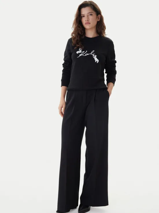 KARL LAGERFELD Bluza B1W20031 Czarny Regular Fit