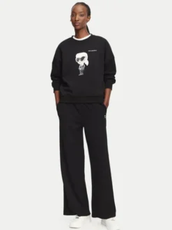 KARL LAGERFELD Bluza B3W20049 Czarny Regular Fit