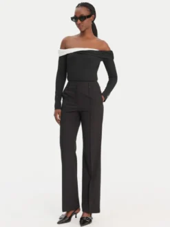 KARL LAGERFELD Bluzka B1W17009 Czarny Slim Fit