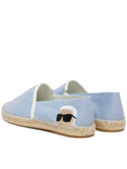 KARL LAGERFELD Espadryle Kamini KL80111G Błękitny