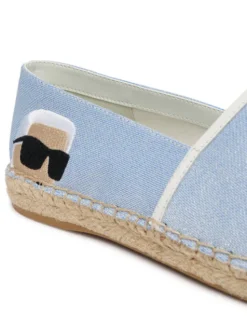 KARL LAGERFELD Espadryle Kamini KL80111G Błękitny