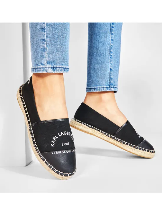 KARL LAGERFELD Espadryle KL80108 Czarny