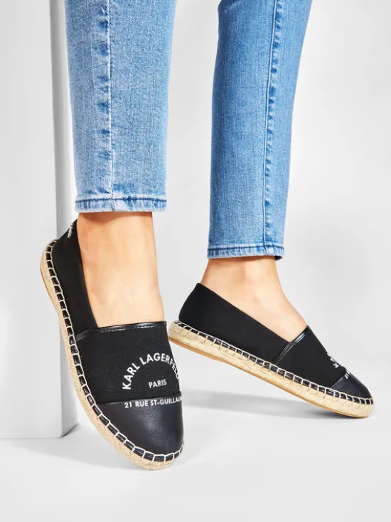 KARL LAGERFELD Espadryle KL80108 Czarny