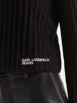 Karl Lagerfeld Jeans Golf A4W18021 Czarny Slim Fit