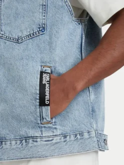 Karl Lagerfeld Jeans Kamizelka B2M14024 Niebieski jasny Regular Fit
