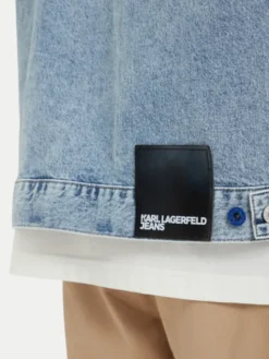 Karl Lagerfeld Jeans Kamizelka B2M14024 Niebieski jasny Regular Fit