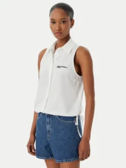 Karl Lagerfeld Jeans Kamizelka B2W11020 Biały Regular Fit