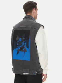Karl Lagerfeld Jeans Kamizelka A2M14017 Szary Regular Fit