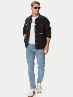 Karl Lagerfeld Jeans Kurtka jeansowa B3M16005 Czarny Regular Fit