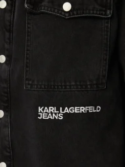 Karl Lagerfeld Jeans Kurtka jeansowa B3M16005 Czarny Regular Fit