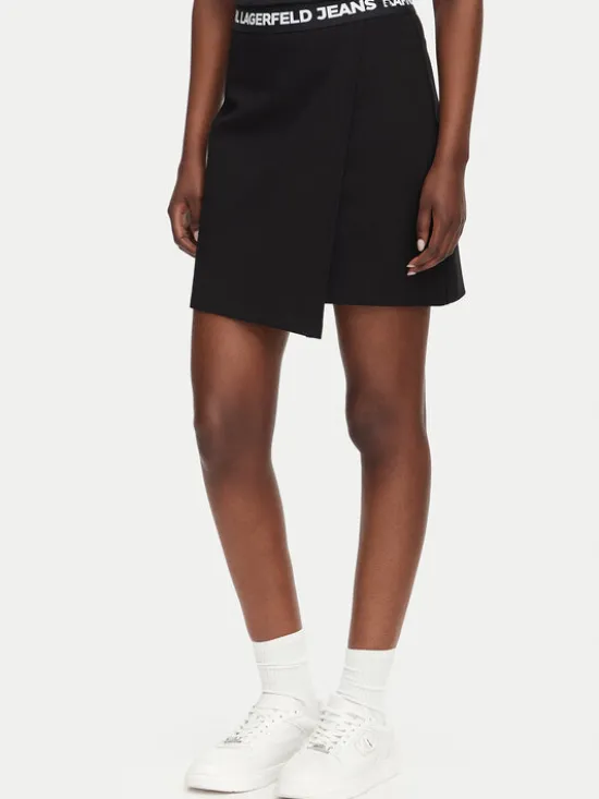 Karl Lagerfeld Jeans Spódnica mini B3W12004 Czarny Regular Fit