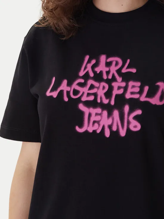 Karl Lagerfeld Jeans Sukienka codzienna B1W13043 Czarny Regular Fit
