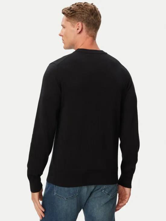 Karl Lagerfeld Jeans Sweter B3M18041 Czarny Regular Fit