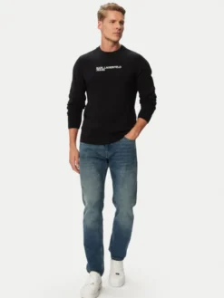 Karl Lagerfeld Jeans Sweter B3M18041 Czarny Regular Fit