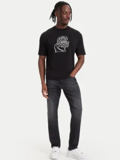 KARL LAGERFELD Jeansy 265512 564889 Czarny Tapered Fit