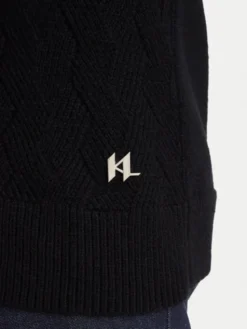 KARL LAGERFELD Kardigan 655029 564308 Czarny Regular Fit
