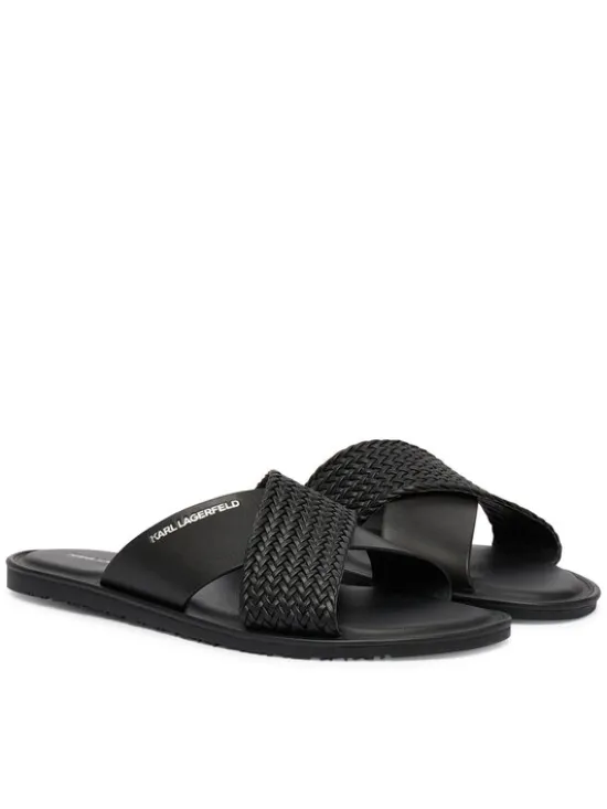 KARL LAGERFELD Klapki Kastor IV KL70214C Czarny