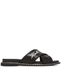 KARL LAGERFELD Klapki Kleo KL81372 Czarny