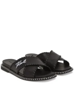 KARL LAGERFELD Klapki Kleo KL81372 Czarny