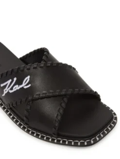 KARL LAGERFELD Klapki Kleo KL81372 Czarny