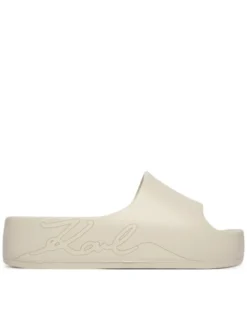 KARL LAGERFELD Klapki Kobo II KL86048F Écru