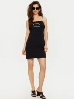 KARL LAGERFELD Koszula nocna A1W46081 Czarny Regular Fit