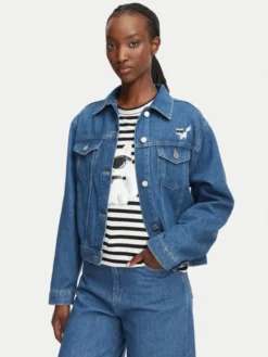 KARL LAGERFELD Kurtka jeansowa B3W14010 Niebieski Regular Fit