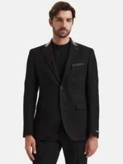 KARL LAGERFELD Marynarka 155245 564010 Czarny Slim Fit