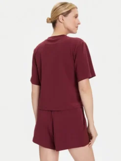 KARL LAGERFELD Piżama A4W45012 Bordowy Regular Fit