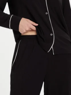 KARL LAGERFELD Piżama A4W45004 Czarny Relaxed Fit