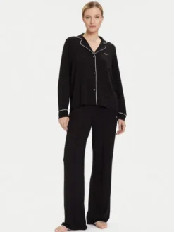 KARL LAGERFELD Piżama A4W45004 Czarny Relaxed Fit