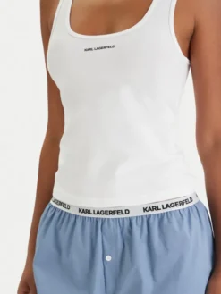 KARL LAGERFELD Piżama B1W45008 Biały Regular Fit