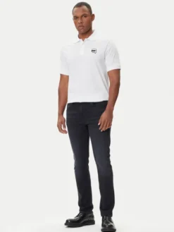 KARL LAGERFELD Polo 745710 500224 Biały Regular Fit