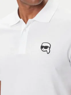KARL LAGERFELD Polo 745710 500224 Biały Regular Fit