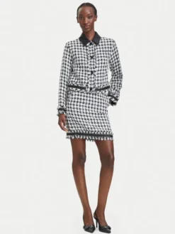 KARL LAGERFELD Spódnica mini B4W12013 Czarny Regular Fit