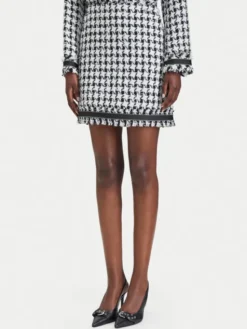 KARL LAGERFELD Spódnica mini B4W12013 Czarny Regular Fit