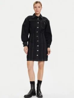 KARL LAGERFELD Sukienka jeansowa A4W13019 Granatowy Relaxed Fit