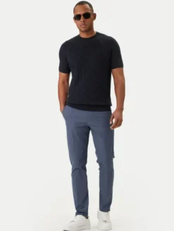 KARL LAGERFELD Sweter 655006 562301 Granatowy Slim Fit
