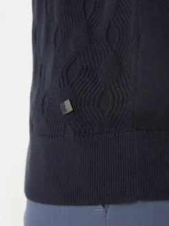 KARL LAGERFELD Sweter 655006 562301 Granatowy Slim Fit