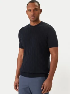 KARL LAGERFELD Sweter 655006 562301 Granatowy Slim Fit